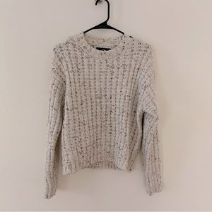 Mango Ribbed Round Neck Sweater